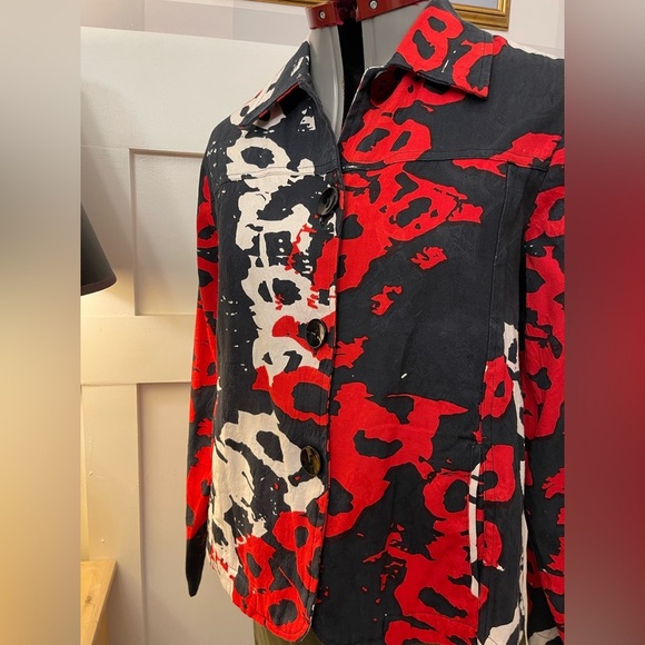 Parsley & Sage Red and Black Patterned Jacket Size Small - Picture 3 of 7